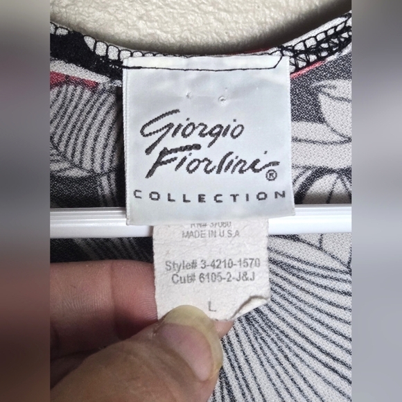 Vintage Y2K Giorgio Fiorlini Asian Inspired Tie Back Blouse, Large - Picture 3 of 3